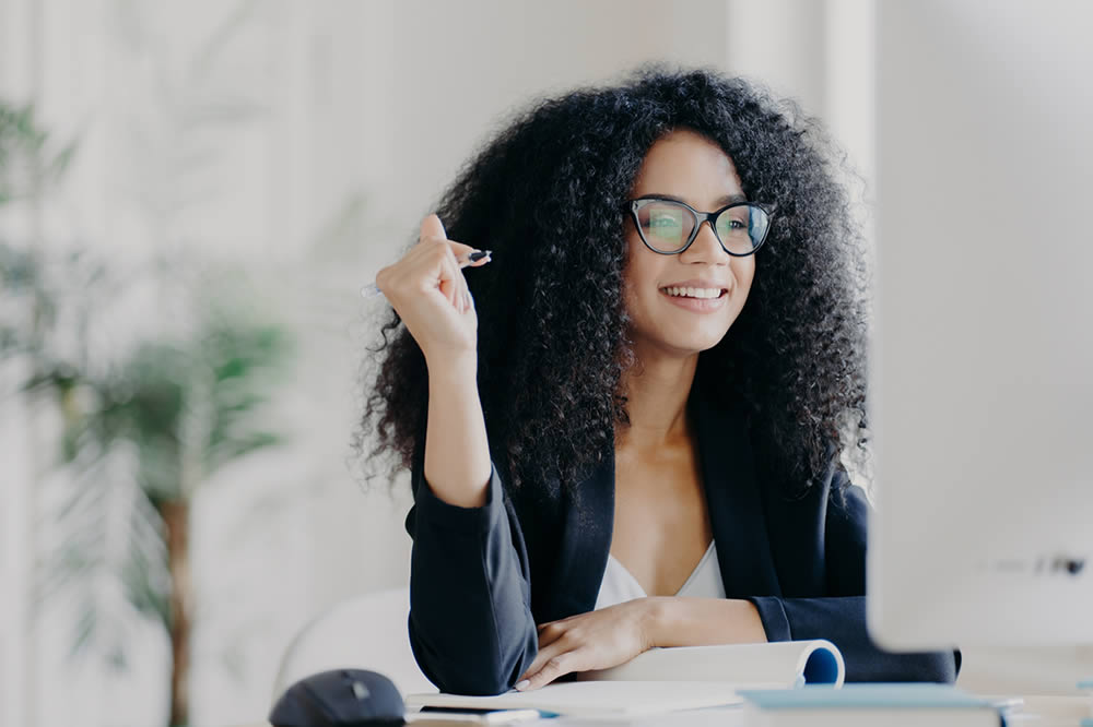 Photo of Couple and Computer