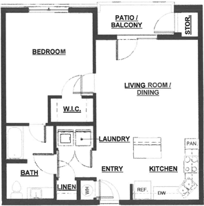 A1- One Bedroom / One Bath*