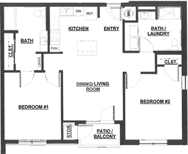 B-2-ACC - Two Bedroom / Two Bath*