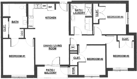 D-ACC - Four Bedroom / Two Bath*
